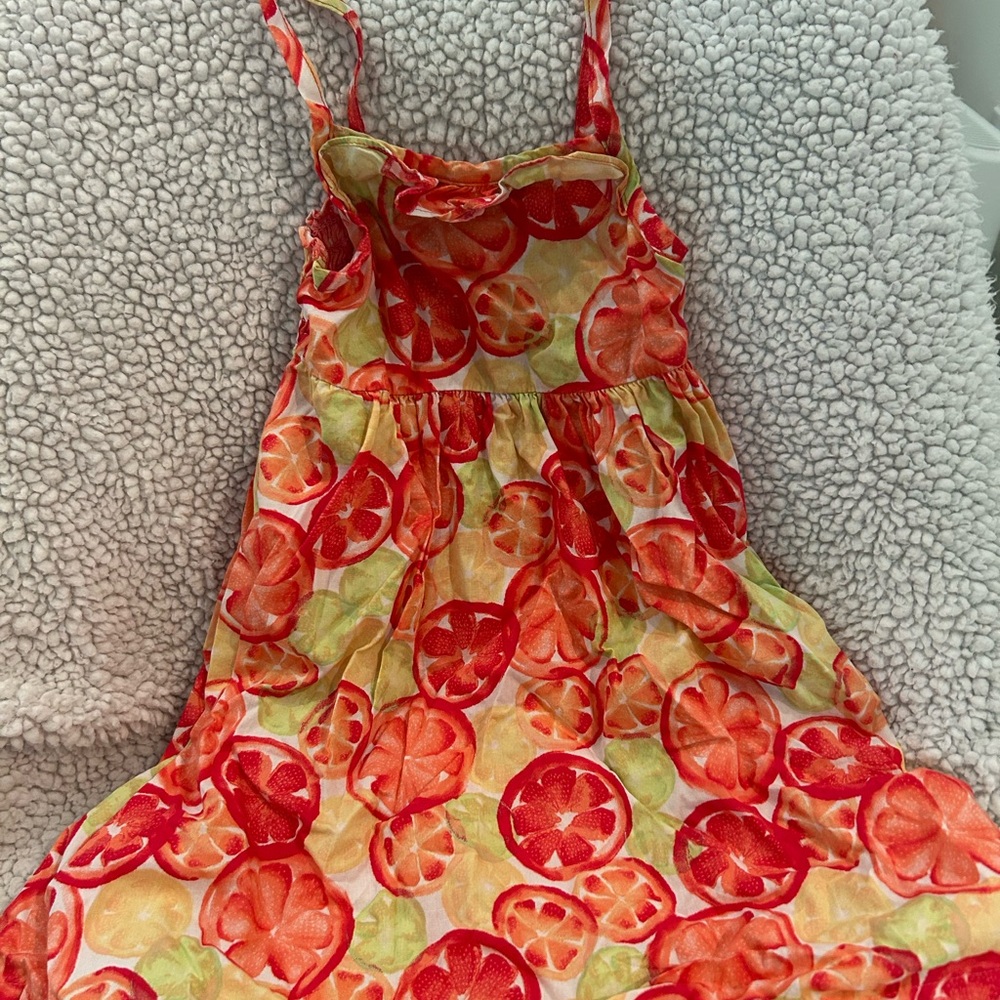 Penelope Mack Citrus Print Dress - Red and Green